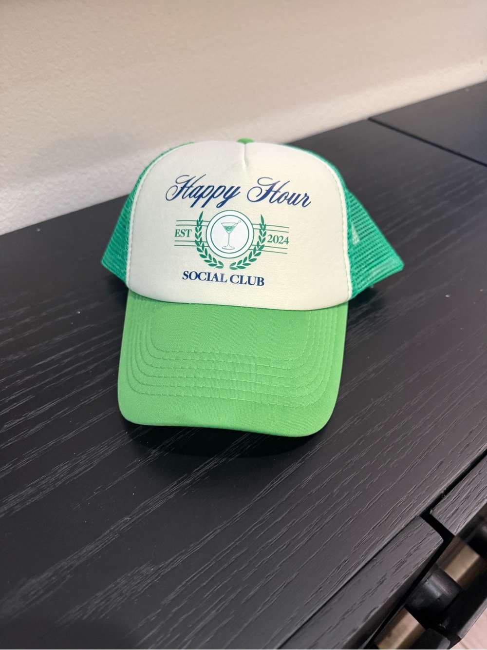 Happy Hour Social Club Green Trucker Hat